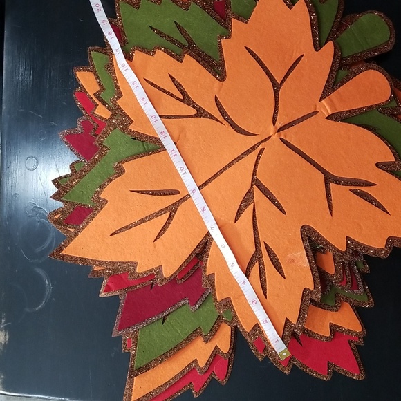 10 felt fall decorations for plating dinner table sold as set glittering. SET - Picture 9 of 10